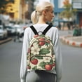 thumbnail image 7 of FORMRS Mini Backpack Purse for Women Quilted Travel Daypack Casual Shoulder Bag, Beige Strawberry, 7 of 7