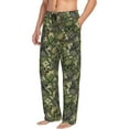 thumbnail image 2 of KLL Mens Pajama Pants for Men,Mens Lounge Pants,Funny Gifts for Men,Men's Pajama Bottoms-Green Skulls, 2 of 6