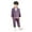 Purple, variant on Wdgfv Toddler Boys 3 Piece Trendy Suit, Cropped Blazer Pants Chain Necklace Set, British Formal Catwalk Host Outfit for Kids 12-18 Months