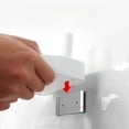 thumbnail image 4 of Wall-Mounted Vacuum Cleaner Holder - White Universal Storage Rack with No-Drill Installation, Space-Saving Design, Durable Material & Easy-to-Clean Surface for Home Organization (Lightened Inner, 4 of 6