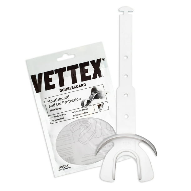 Markwort Vettex Protector Bucal Doubleguard para Fútbol Americano - Adulto, Color Blanco