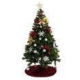 thumbnail image 4 of Falda para árbol de Navidad Joiedomi Buffalo Plaid 36 pulgadas rojo/negro, 4 of 5