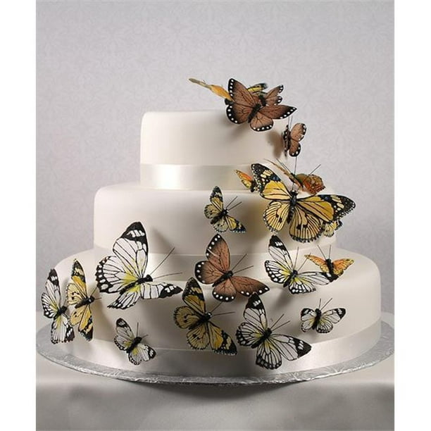 Wedding Star 9152-24 Beaux Ensembles de Gâteau aux Papillons- Élégance Naturelle