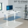 thumbnail image 4 of VIVO Electric Dual Motor 71” x 36” Standing Desk, White Top, White Frame, 4 of 8