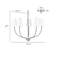 thumbnail image 3 of 29905-BN Millennium Lighting Kandor - 5 Light Chandelier-24 Inch Tall and 26 Inch Wide-Brushed Nickel Finish, 3 of 6