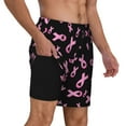 thumbnail image 2 of Balery Breast Cancer Awareness Mens Swim Trunks Swim Shorts for Men Quick Dry Inseam Beach Shorts with Compression Liner Pocket-Small, 2 of 9