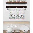 thumbnail image 3 of Spring Kitchen Dish Towels for Drying Dishes Set of 3, Bicycles Botanical Leaves Rose Colorful Stripes Waffle Weave Microfiber Hand Tea Bathroom Towels Quick Dry & Absorbent Towel 15.7x23.6, 3 of 7
