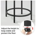 thumbnail image 7 of Alden Design Round Metal End Table with Glass Top for Livingroom, Black, 7 of 7