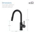 thumbnail image 4 of Kibi Circular Single Handle Pull Down Kitchen & Bar Sink Faucet, 4 of 5