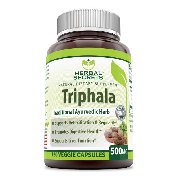 Herbal Secrets Triphala 500 mg 120 Veggie Capsules (NonGMO