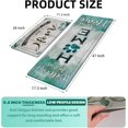thumbnail image 3 of Teal Farmhouse Kitchen Floor Mats Set of 2 Anti-Fatigue 0.4 Inch Thick Green Rustic Cute Home Kitchen Rugs Non Slip Waterproof Comfort PVC Mat Decor for Sink Laundry 17.3 x 28+17.3 x 47 Inch, 3 of 6