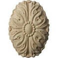 thumbnail image 1 of Ekena Millwork ROS02X04ASAL 1,87 Po x 2,75 Po H x 0,5 Po P Rosette Ovale Ashford - Accent Architectural Aulne, 1 of 1