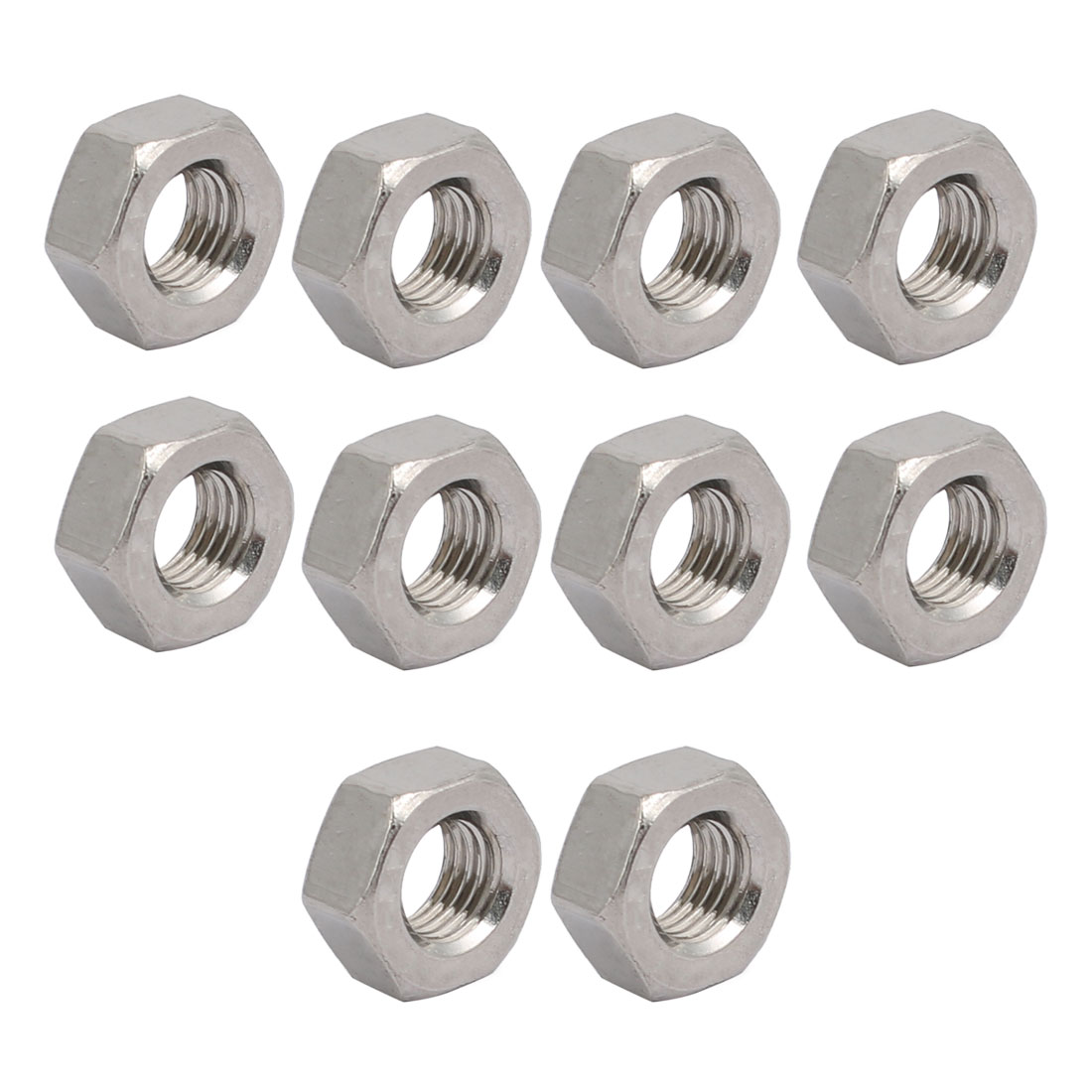 10pcs M6 X 0 75mm Pitch Metric Fine Thread 304 Stainless Steel Hex Nuts 10pcs M6 X 0 75mm Pitch Metric Fine Thread 304 Stainless Steel Hex Nuts
