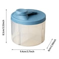 thumbnail image 3 of YaoZQ Clear Travel Formula Dispenser 4 Compartment Baby Milk Powder Container Stackable Snack Storage Box for Diaper Bag Daycare Essential 4 inch, 3 of 9