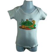 The Turtle and Snail Baby Bodysuit/Romper (12-18 Months) White
