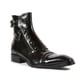 thumbnail image 1 of Botas de hombre informales con cremallera lateral y punta cuadrada y tacón de aguja corto de color, 1 of 1