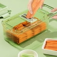 thumbnail image 5 of Multifunctional Grater Six Cutting Tools Round Vegetable Chopper Vegetable Chopper Food Chopper With Container Vegetable Chopper With Container, 5 of 8