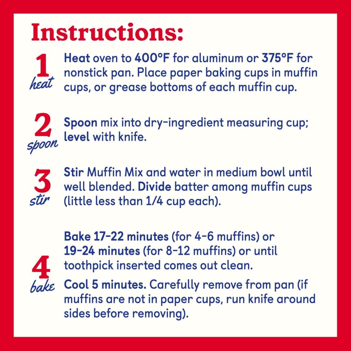 (4 pack) Betty Crocker Batchables Blueberry Muffin Mix, Mix and Bake 4 to 12 per batch, 28 oz.