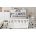 thumbnail image 6 of Full Size Captain Platform Bed Frame - 4 Drawers with Storage Bookcases & Shelves for Bedroom,White, 6 of 21