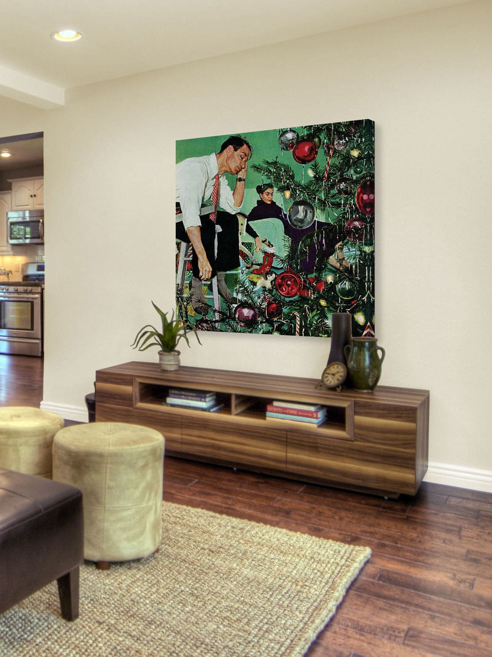 Marmont Hill "Trimming the Tree" by George Hughes Painting Print on Canvas
