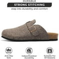 thumbnail image 3 of RURAN Womens Clogs - Full Grain Genuine Leather Memory Foam Slippers for Men Arch Support Mens Slippers - Non Slip Clogs for Men Cork Footbed - Men's Mules & Clogs (Brooklyn), 3 of 9