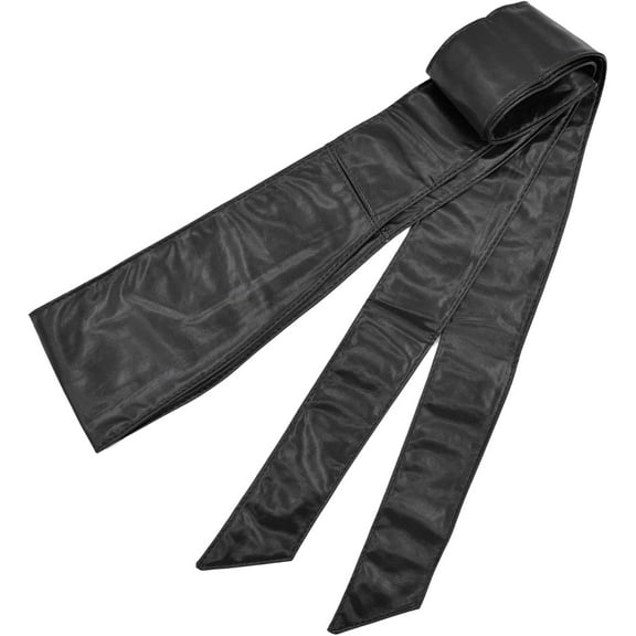 Zhengup Women Belt Fashion Solid Color PU Leather 6cm Wide Waist Band 85 Inch in Extra Size