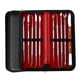 thumbnail image 4 of Herramientas dentales, limpiador de placas raspadoras de acero inoxidable, juego de herramientas para el cuidado bucal con escáner de palillos de dientes, con estuche, 4 of 5