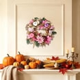 thumbnail image 4 of PSVFUJZ 18 Inch Fall Wreaths for Front Door, Thanksgiving Farmhouse Decor, Artificial Autumn Wreath with Pumpkin Maple Leaf for Thanksgiving Farmhouses Home Outdoor Indoor Decor, 4 of 6
