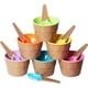 thumbnail image 1 of Set of 6 Ice Cream Dessert Bowls and Matching Spoons,Plastic,Wafer Design Ice Cream Cone Bowl, 1 of 5