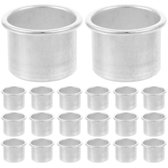 50 Pcs Candle Making Containers Aluminum Candlestick Cup Gold Holders Votive Drip Silver