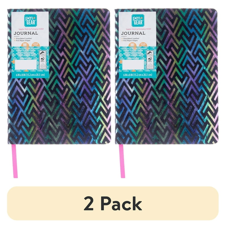 Pen+Gear Geometric Ruled Journal, 256 Pages, 2-Pack photo 1