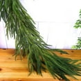 thumbnail image 6 of 12-foot Festive Norfolk Pine Wreath - Waterproof, Double Thick, Realistic Green, Customizable Christmas Gift, 6 of 8