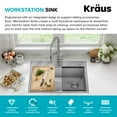 thumbnail image 4 of KRAUS Kore 30” Drop In / Top Mount Workstation 16 Gauge Single Bowl Stainless Steel Kitchen Sink with Accessories, 4 of 8