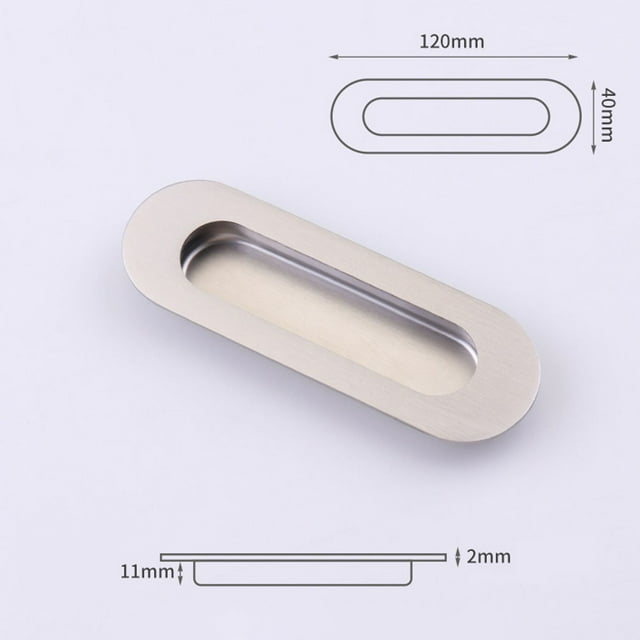 Stainless Steel Concealed Sliding Door Handle Embedded Door Handle
