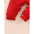 thumbnail image 7 of Newborn Baby My First Christmas Outfit Boy Girl 3 6 12 18 Months Santa Claus Long Sleeve Jumpsuit Romper with Hat 2Pcs Clothes Set, 7 of 7