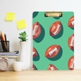 thumbnail image 2 of FORMRS Acrylic Clipboard with Low Profile Clip Standard A4 Letter Size, 12.5" x 9", Brown American Footballs, 2 of 8