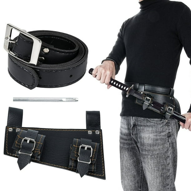 Cinturón Portaespada Samurái De 1 Pieza - Ajustable, De Plástico Y Cuero - Ideal Para Cosplay, Recreación Histórica Y Juegos De Rol