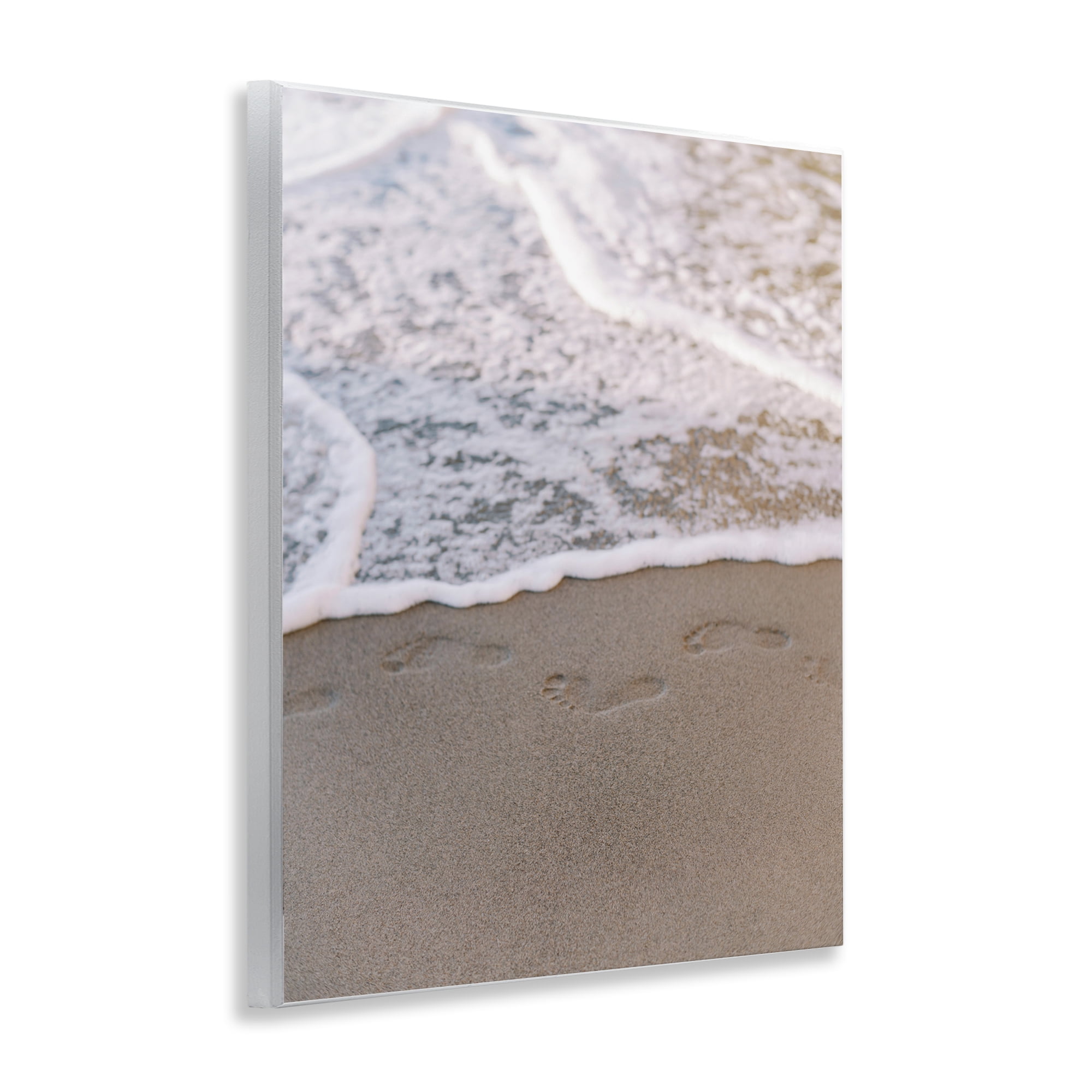Stupell Industries Ocean's Edge Footprints Coastal Photography Unframed Art Print Wall Art, 11 x 14