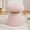 Pink, variant on Mushroom Shaped Teddy Fabric Footstool Ottoman, White