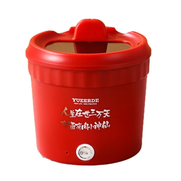Yhmxh Utensilios de cocina Mini olla arrocera, olla caliente, mini olla portátil para ramen para cocinar al vapor, saltear, preparar gachas y sopas. Muebles para cocina Accesorios de cocina