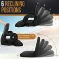 thumbnail image 5 of Stadium Seat Chair, 2 Pack- Bleacher Cushions with Padded Back Support, Armrests, 6 Reclining Positions and Portable Carry Straps By Home-Complete, 5 of 7