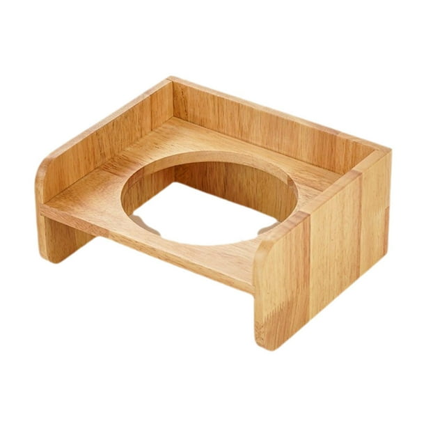 Rejilla para comedero de mascotas, soporte elevado para comedero de perros, estante dispensador de comida de madera, rejilla liviana para comedero de