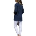 thumbnail image 3 of ZHAOCHENG Blazer de manga larga con cuello de solapa para mujer, traje de corte entallado para oficina, chaqueta formal de trabajo, abrigo, prendas de vestir exteriores, 3 of 3