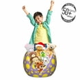 thumbnail image 3 of Sky Storage Toy Bag Chair, Cartoon Animated Numerous Continuous Little and Big Sun Motifs on Plain Backdrop, Stuffed Animal Organizer Washable Bag, Small Size, Purple and Yellow, by Ambesonne, 3 of 3