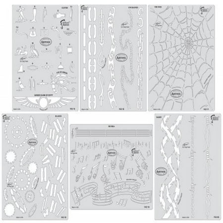 Artool Template - Iwata-Medea Artool Freehand Airbrush Templates, Mini FX 3 Series