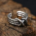 thumbnail image 6 of Hyasfey Open Ring Python Texture Adjustable Smooth Alloy Good Detail Individual Finger Ring Party Club Snake Knuckle Ring Couple Jewelry, 6 of 7