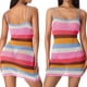 thumbnail image 2 of Sunloudy, minivestido tejido a la moda para mujer, vestido corto informal de verano con tiras de colores en contraste Sunloudy S M L XL, 2 of 9