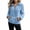06_Blue, variant on KICILVS Womens Fleece Half Zip Pullover with Front Kangaroo Pocket Cozy Warm Winter Casual Daily Loungewear Tops