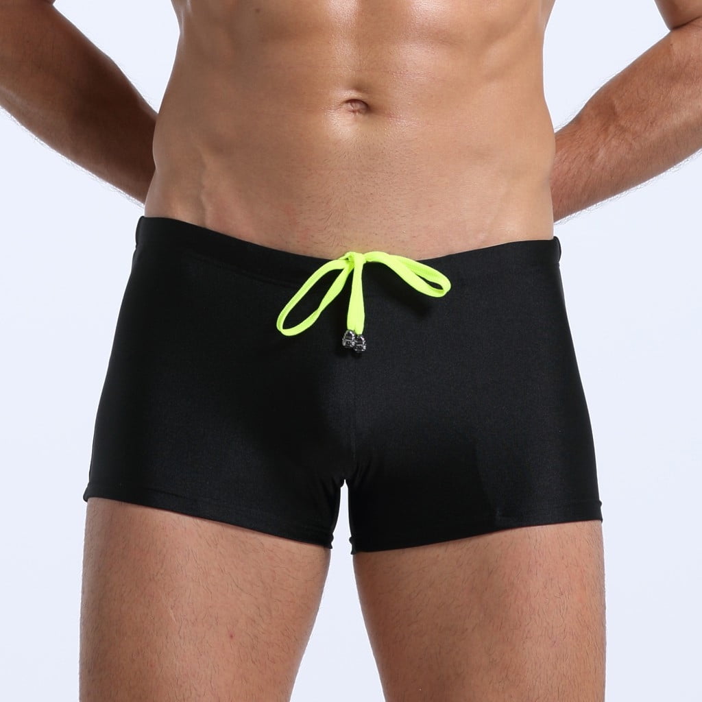 EQWLJWE Men's Square Leg Swim Briefs Athletic Quick Dry Bathing Suit Square Leg Board Short for