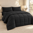 thumbnail image 5 of DBOZE Oversize King Bed in a Bag 5-Piece Comforter Set, All-Season Cotton Blend Bedding Set(Black,Oversize King), 5 of 7